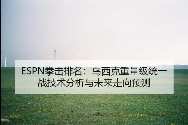 ESPN拳击排名：乌西克重量级统一战技术分析与未来走向预测